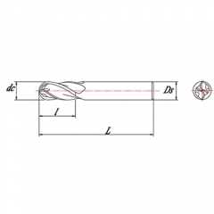 2 Flutes Carbide Ball End Mill