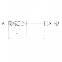 2 Flute Carbide End Mill